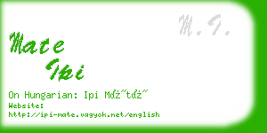 mate ipi business card